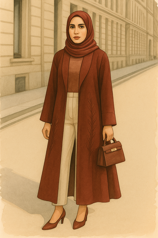 Lady wearing a Malika Drape Robe – Effortless Silk Elegance 